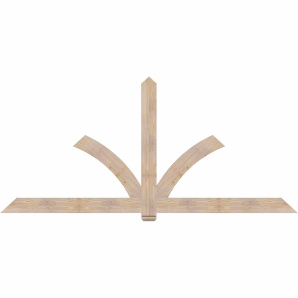Ekena Millwork Redmond Smooth Timber Gable Bracket, Douglas Fir, 108"W x 49"H x 1 1/2"D x 5 1/2"F, 11/12 Pitch GBW108X49X0206RED00SDF - main